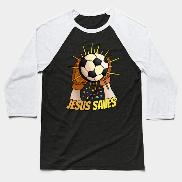 Jesus Saves! Baseball T-Shirt by nonbeenarydesigns